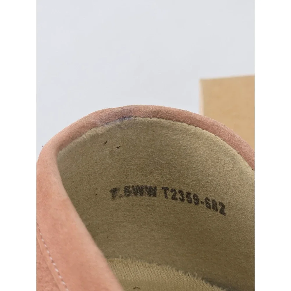Trotters Fayth Loafers Womens 7.5 WW Pale Pink Suede Lug Sole - NEW